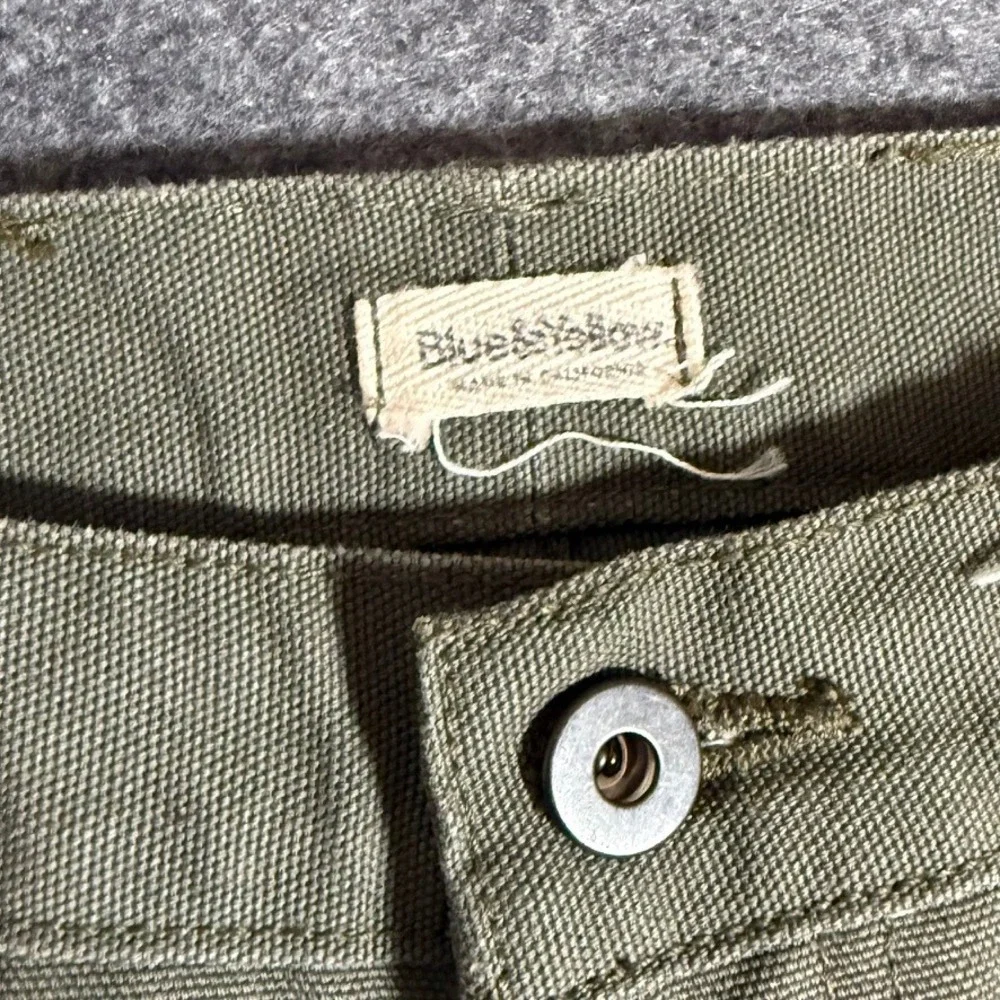 Blue&Gold Mens Khaki Canvas Work Pants Size 34 Fits‎ 32x33 Slim Straight Casual